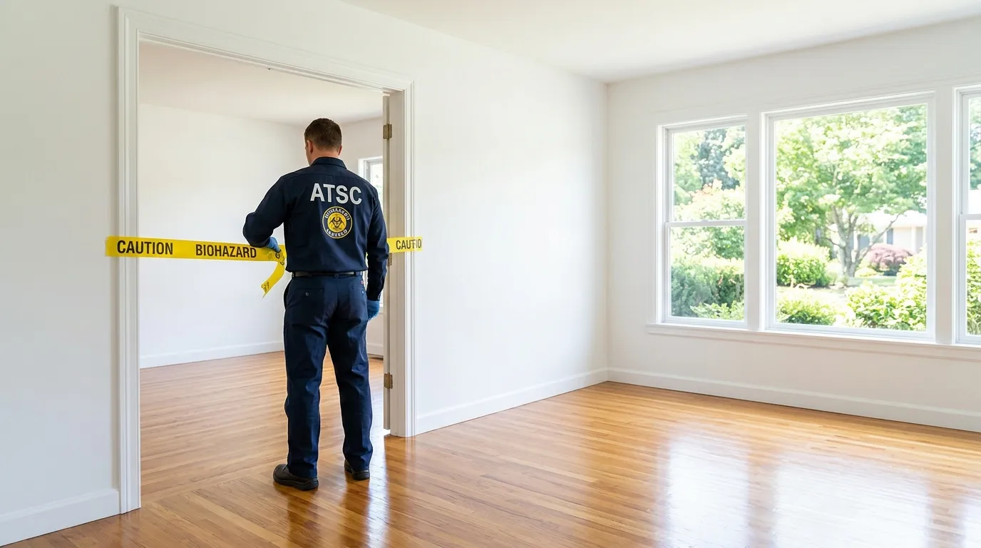 Certified biohazard cleanup crew performing Decomposition Cleanup in Monticello